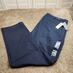 Polo Ralph Lauren Mens Stretch Classic Fit Chino Pants 44x32 Navy Blue Ink New
